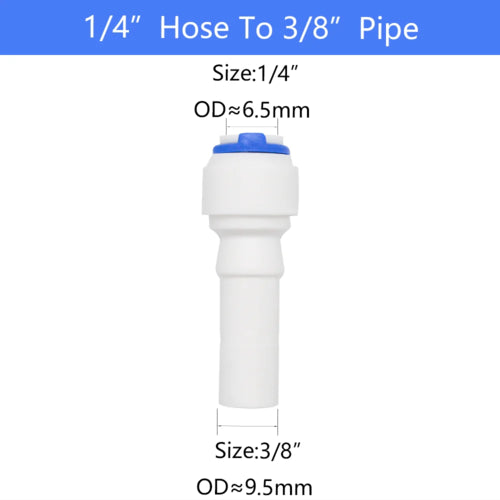 YQBS Reverse Osmosis 1/4 3/8 Hose Connection Quick Coupling Stem L