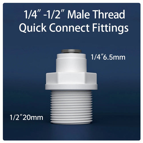 Straight Ro Quick Water Fitting 1/4" Hose Pipe 3/8" Male Female Thread